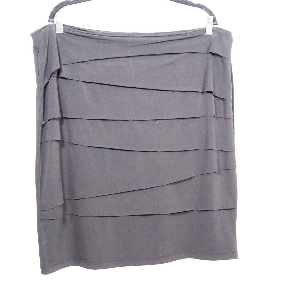 Focus 2000 Layered Skirt XL Black Womens Party Chic Mini